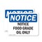 Signmission Food Grade Oil Only, 10 in W x Rectangle, Plastic OS-2PACK-NS-P-710-L-15697 - alternate 1